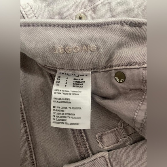 American Eagle Lavender Super Stretch Jeggings Sz 4 - Picture 6 of 7